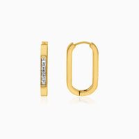 Crystal Accent Huggie Earrings