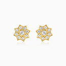 Crystal Floral Stud Earrings