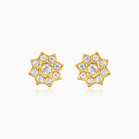 Crystal Floral Stud Earrings