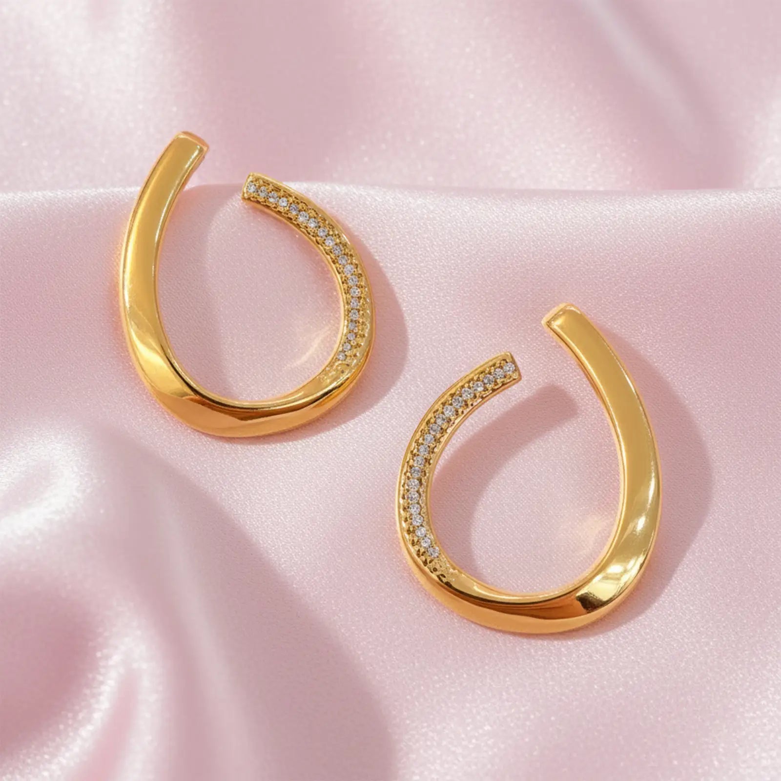 Crystal Arc Earrings