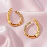 Crystal Arc Earrings