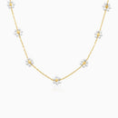 Dainty Pearl Flower Necklace