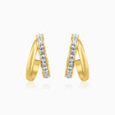 Elegant Crystal Curve Earrings