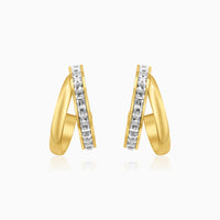 Elegant Crystal Curve Earrings