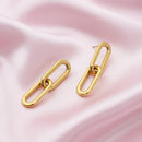 Gold Link Earrings