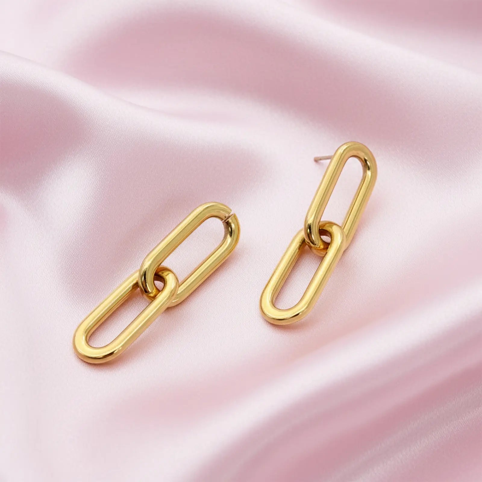 Gold Link Earrings