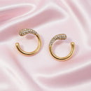 Golden Crescent Earrings