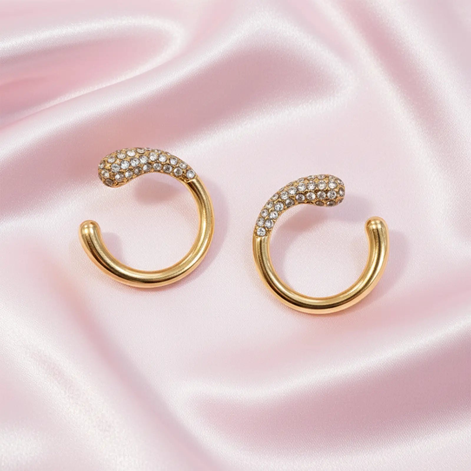 Golden Crescent Earrings