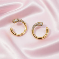 Golden Crescent Earrings