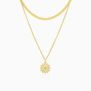 Golden Daisy Layered Necklace
