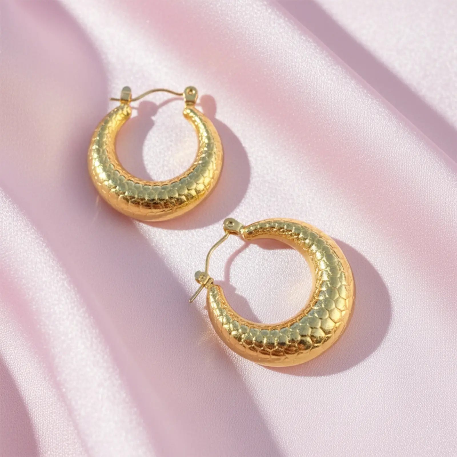 Golden Radiance Hoop Earrings