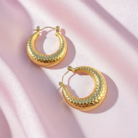 Golden Radiance Hoop Earrings