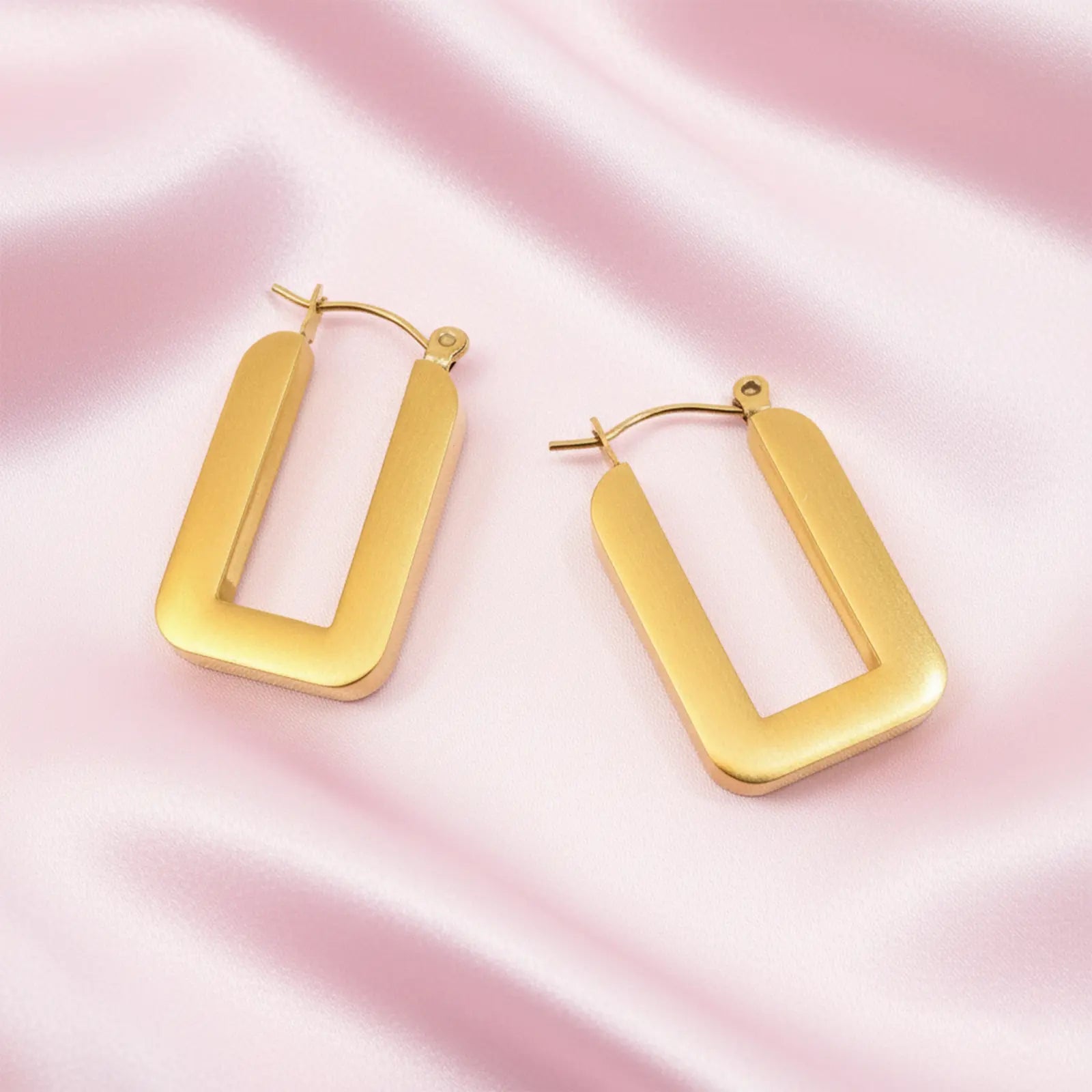 Luxe Rectangle Hoop Earrings