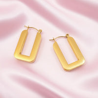 Luxe Rectangle Hoop Earrings
