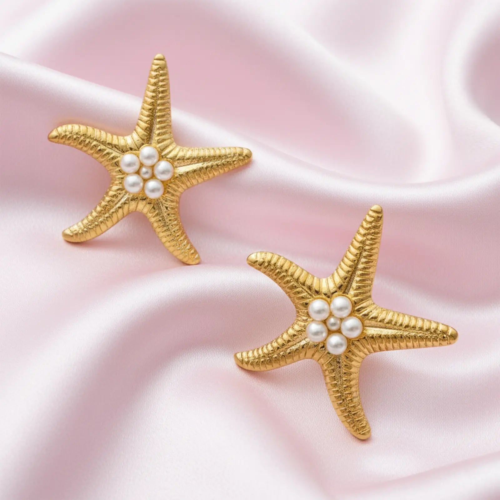 Pearl Starfish Earrings