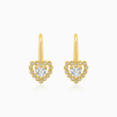 Radiant Crystal Heart Earrings