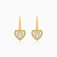 Radiant Crystal Heart Earrings