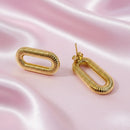 Sunlit Oval Earrings