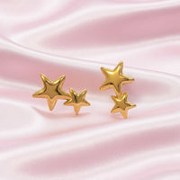 Twin Star Stud Earrings