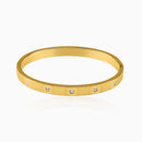 Cipher Gold Bangle Bracelet