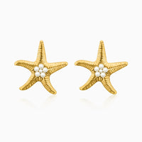 Pearl Starfish Earrings