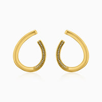 Crystal Arc Earrings