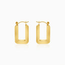 Luxe Rectangle Hoop Earrings