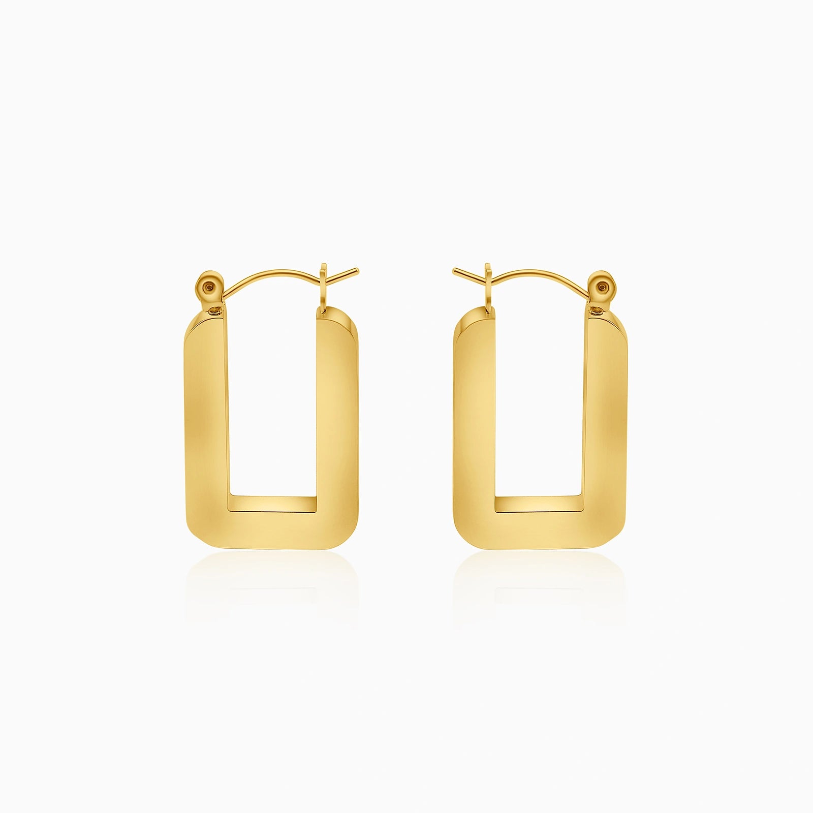 Luxe Rectangle Hoop Earrings
