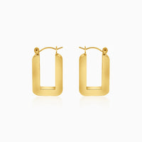 Luxe Rectangle Hoop Earrings