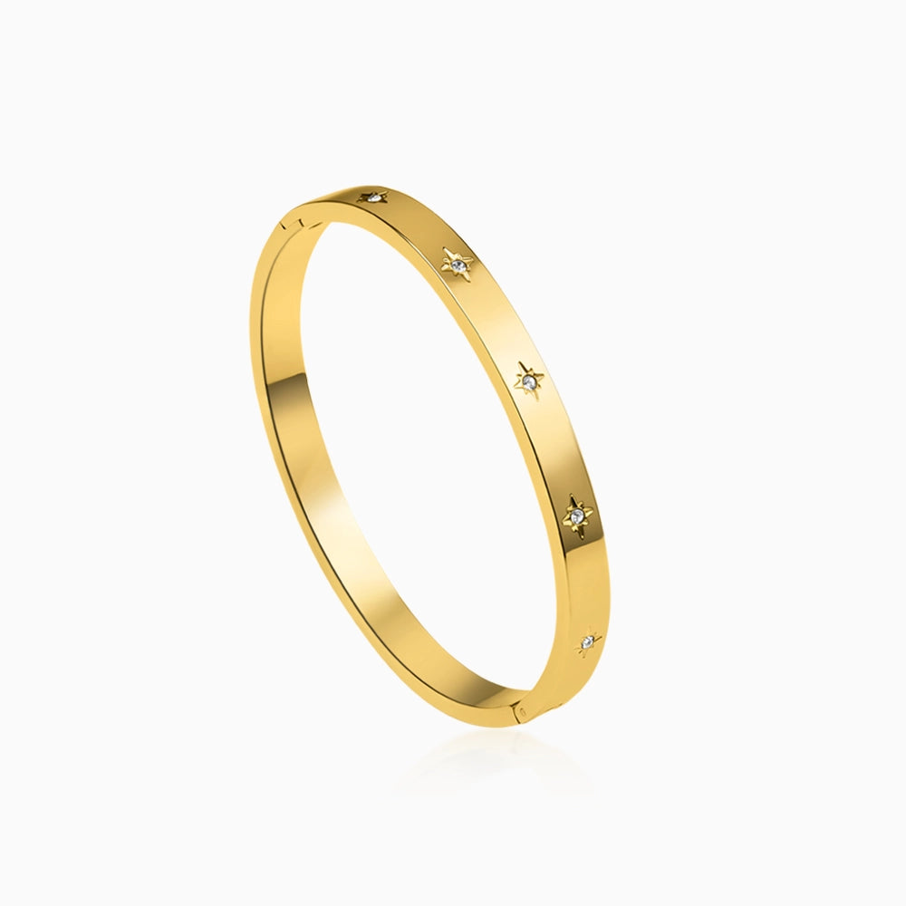 Starlight Gold Bangle Bracelet