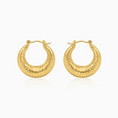 Golden Radiance Hoop Earrings