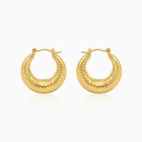 Golden Radiance Hoop Earrings