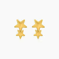 Twin Star Stud Earrings