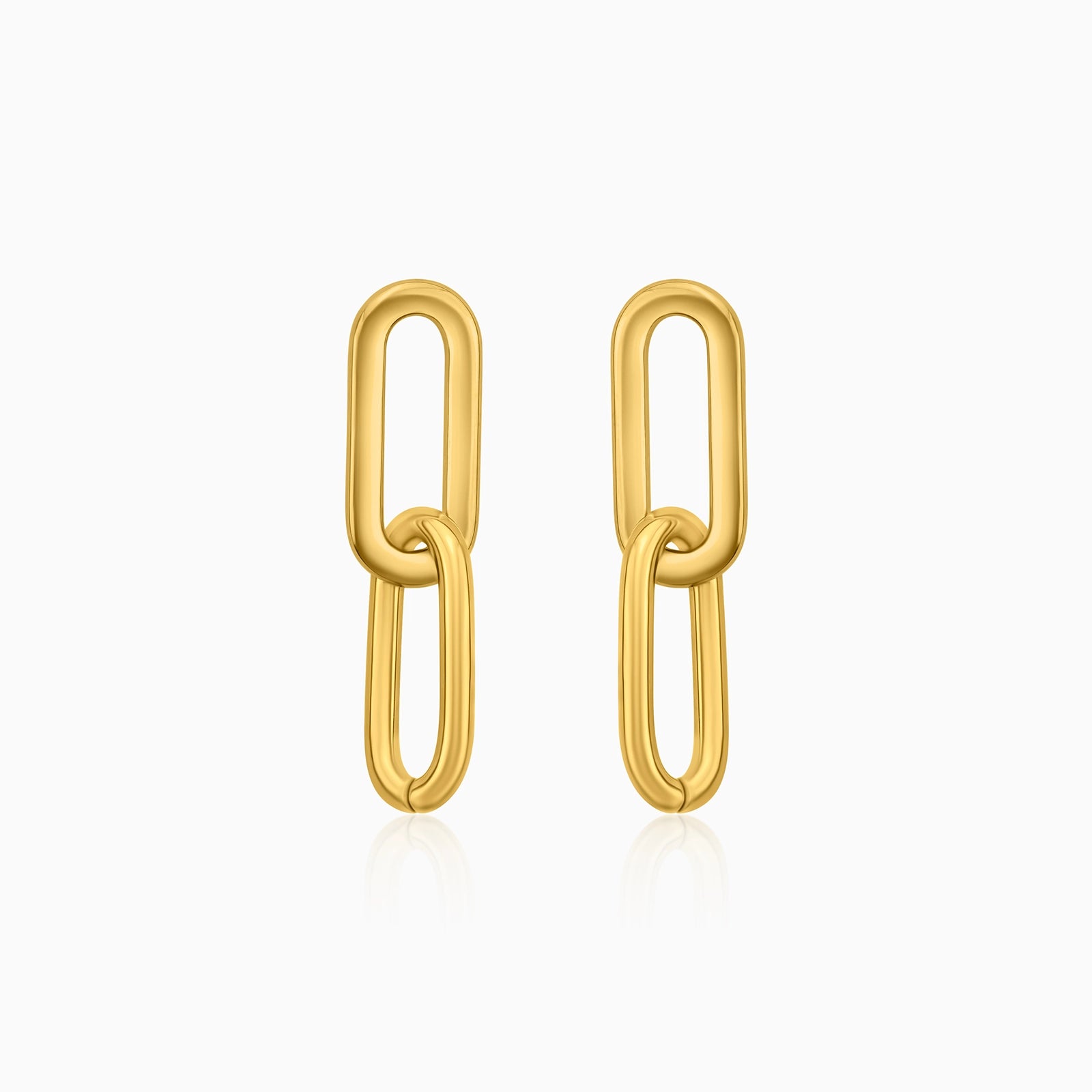 Gold Link Earrings