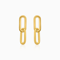 Gold Link Earrings