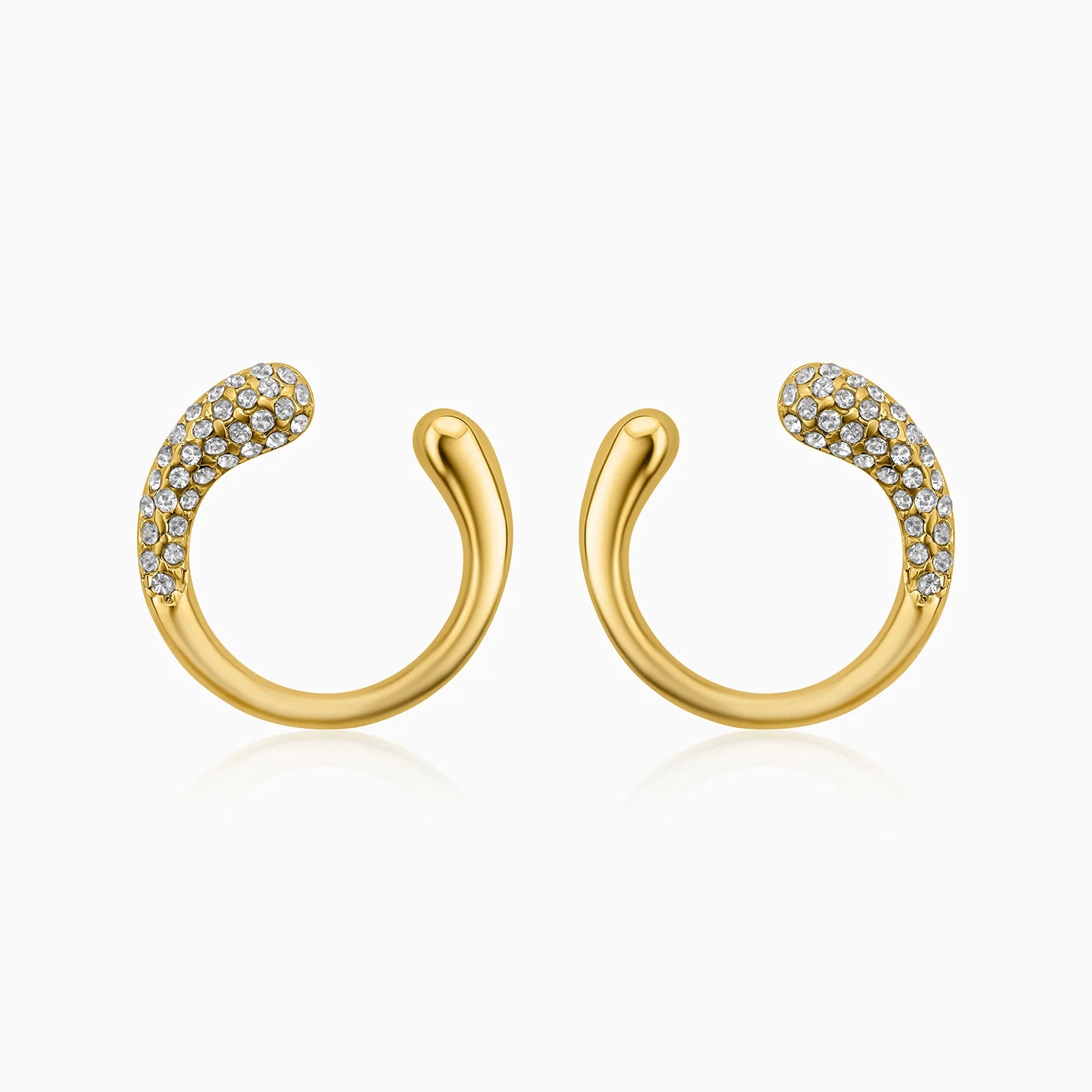 Golden Crescent Earrings