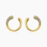 Golden Crescent Earrings