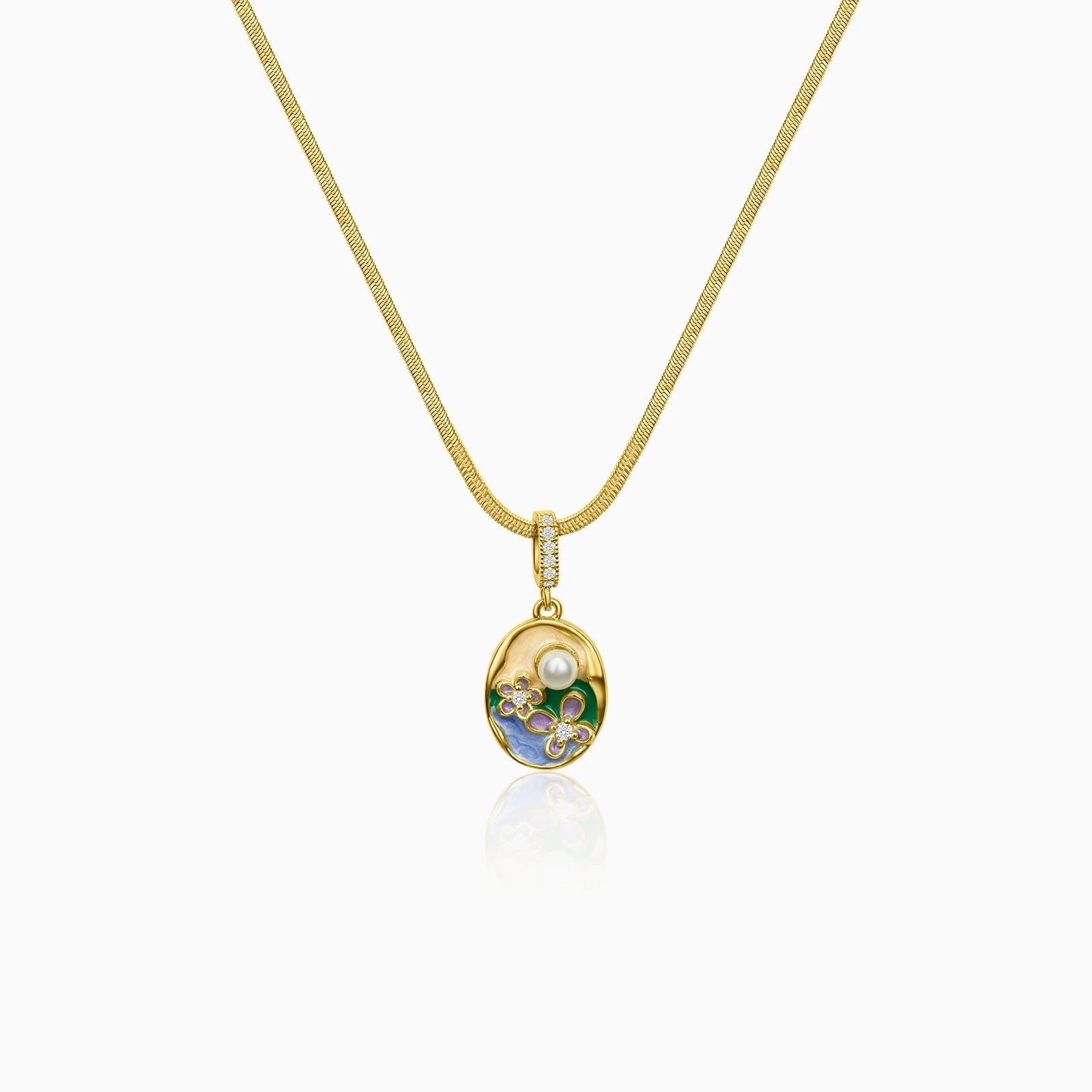 Moonlit Pearl Blossom Necklace