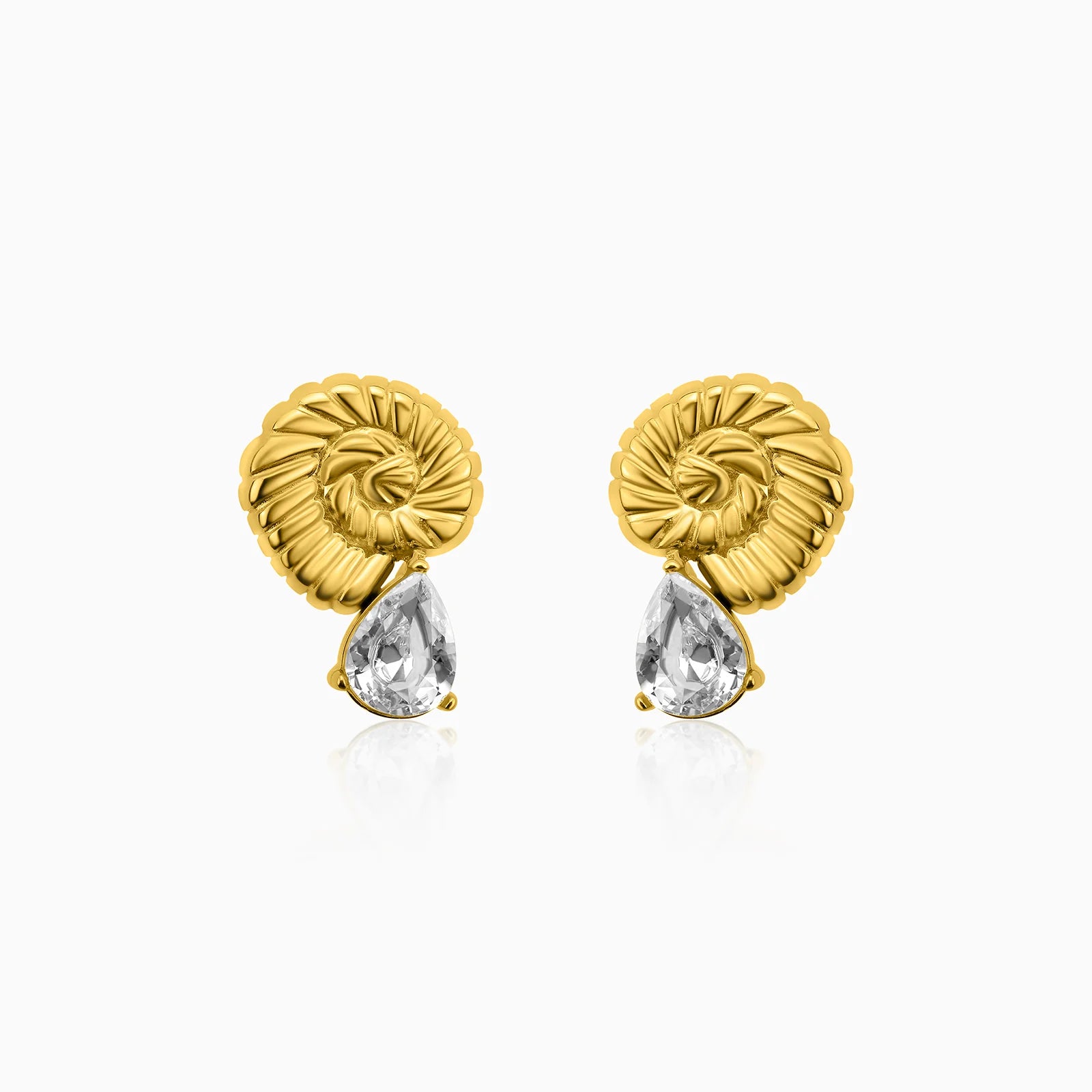 Sea Spiral Stud Earrings