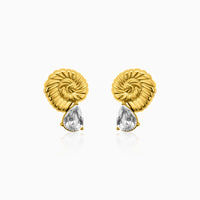 Sea Spiral Stud Earrings